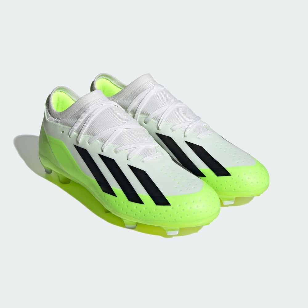 adidas X Cazyfast.3 HQ4534 Men's Firm Ground Soccer Cleats, White Green, Size 11
